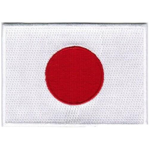 Hot! JAPAN FLAG embroidered iron-on PATCH JAPANESE EMBLEM applique Nippon-koku NEW (Size is about 4.5-3.4 cm )
