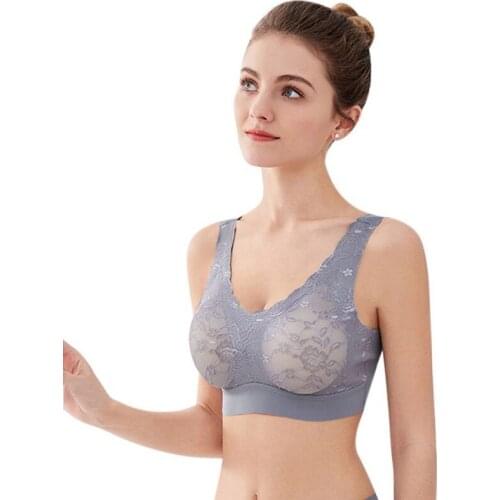 Cotton Sexy Bra No Steel Ring Women Padded Push Up Sports Bras Shockproof Breathable Sport Bra Tops