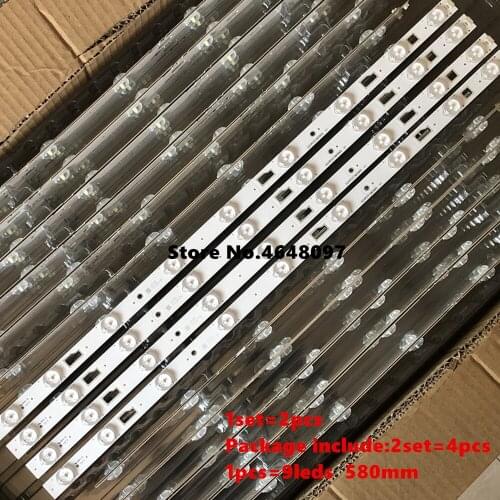 Prefect replacement 2set = 4Pieces D32TS7202 Led backilght 32HR331M09A5 V1 Led strip 1pcs=580MM 9Led lamps