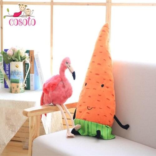 Creative Carrot Pillow US Flamingos Sofa Cushion, Waist Flamingo Novelty Birthday Christmas Gift cosoto