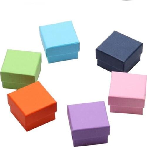 Square Paper Ring Box Pinkycolor Packaging for Jewelry Gift Boxes jewelry organizer shape box Engagement Ring For Earring Packet