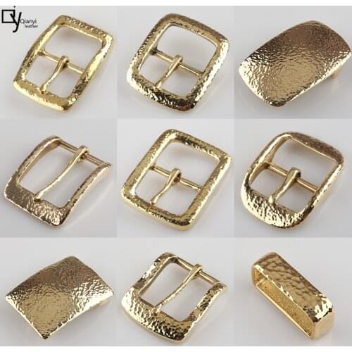 Brass beat pattern belt buckle handmade belt buckle belt clip casual retro belt pin Buckle