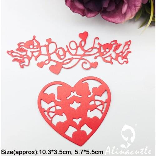 Metal Cutting die Cut Love Cupid Heart DIY Scrapbooking Paper Craft Handmade Card Album Punch Knife Art Cutter Alinacutle Die