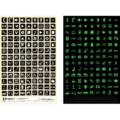 Multi-function Button Sticker Car Luminous Sticker Switches Relay Decoration Circuit Panel Decals Rocker Switch Label