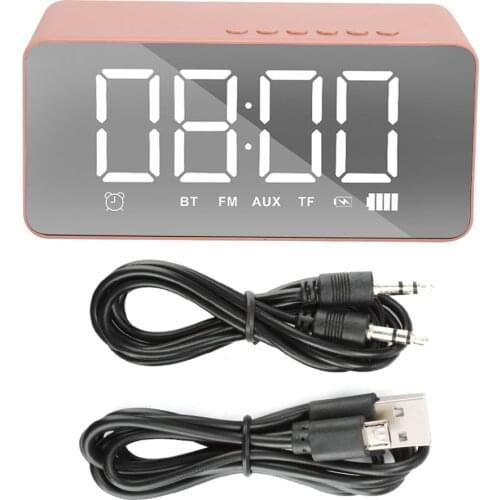 Multifunction Alarm Clock Mirror LED Digital Q31 Desktop Bluetooth Speaker Alarm Clock FM Radio Wireless Music Player TF Card