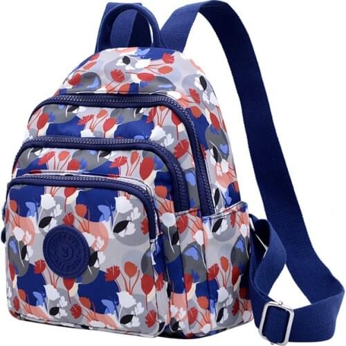 Multi-layered pockets Printing Women Backpack School Teenagers Lady Bag Rucksack girls Backbag Daypacks Flower Female Backpack