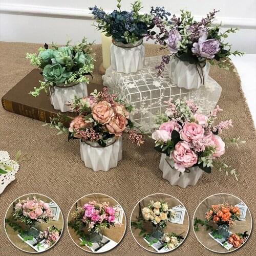 Artificial Flowers Simulation Rose Peony Flower for Bouquet Fake Flowers Flores Artificiais Party Wedding Home Decor