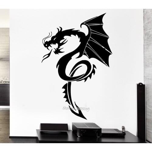 New Arrivals Dragon Myth Wall Decal Movie Fantasy Monster Cool Boy Rooms Home Interior Decor Art Mural Adesivo De Parede LA593