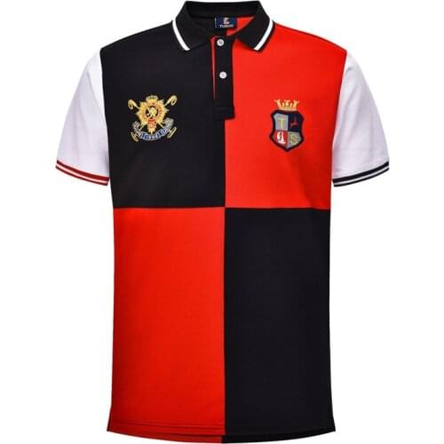 New Men Polo Men Shirt Short Sleeve Polo Shirt Contrast Color Cotton Polo New Clothing Summer Streetwear Casual Fashion Men Tops