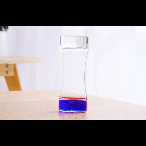 Newly Floating Color Mix Illusion Timer Liquid Motion Visual Slim liquid Oil Glass Acrylic Hourglass Timer Clock Ornament Desk