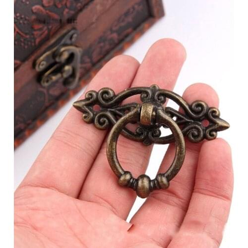 OOTDTY 1PC Vintage Kitchen Drawer Cabinet Door Handle Furniture Knobs Antique Pull Handles