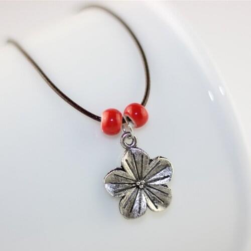 Miredo jewelry wholesale newness fashion jewelry ceramic new pendant braided chain necklace wholesale #1406