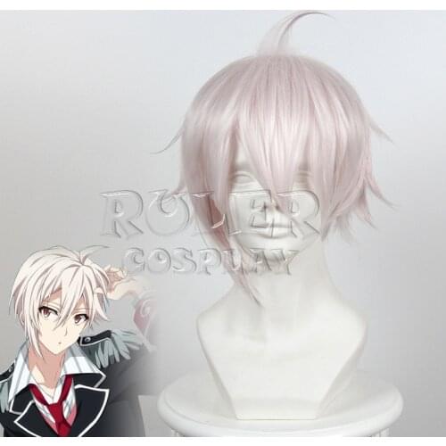 Anime IDOLiSH7 Cosplay Wig TRIGGER KUJO TENN Short Light Pink Synthetic Hair Wigs for Adult Role Play