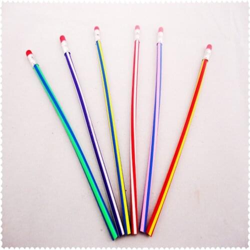 Flexural deformation of Korean soft pencils Standard Pencils Cute Candy Color Student Stationery Office supplies learn supplies