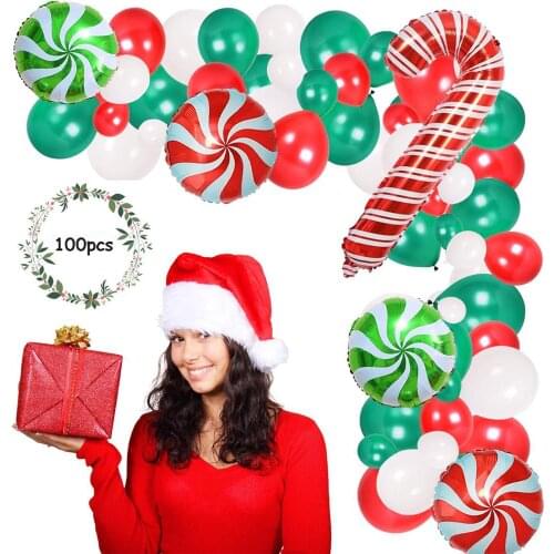 Merry Christmas Balloon garland arch kit Christmas Balloon 100pcs/set store Balloon Decoration
