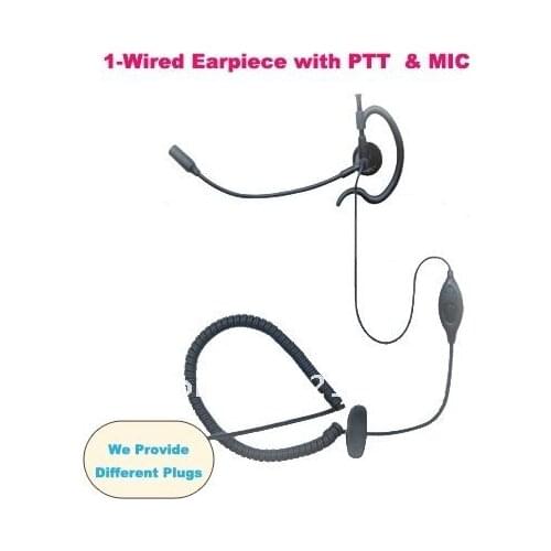 Good Quality 1-Wire Earpiece w/Combined PTT & MIC for Two-way Radios