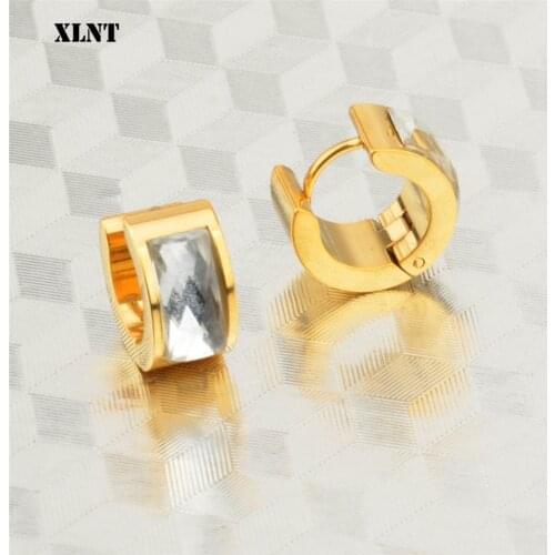 XLNT simple designs Gold color Hoop earring new arrive top quality wholesale elegance lovely girl christmas gift amazing price