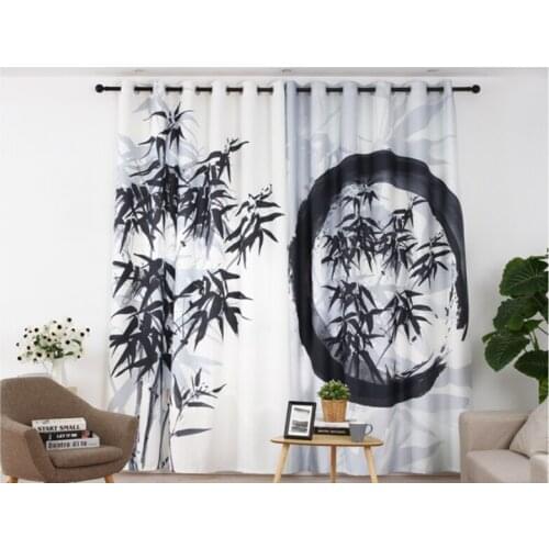 Curtain custom bamboo study and calligraphy training class thickening blackout curtains