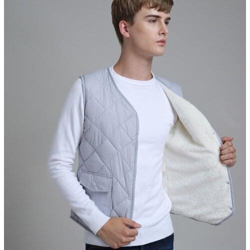New product Fashion brand Mens Jacket Sleeveless fleece Vest Thick Winter warm Casual Cotton Coats Male boy slim Vests