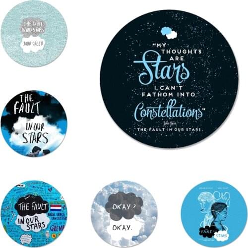 58mm The Fault In Our Stars OKAY Icons Pins Badge Decoration Brooches Metal Badges For Backpack Decoration