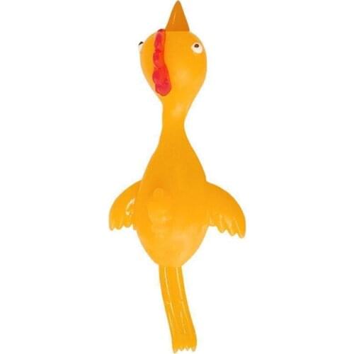 1PC TPR Material Soft Novelty Catapulted Ejection Chicken Finger Flying Slingshot Turkey Toys Rubber Toy Q6U5