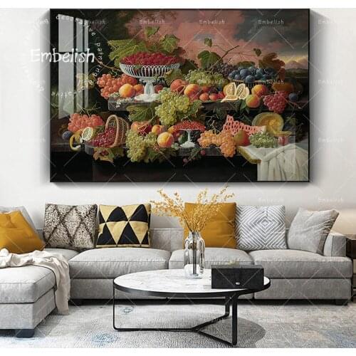 1 Pieces Vintage Fruits And Vegetables Food Wall Pictures Modern Kitchen Home Decor Posters For Dinning Room HD Canvas Paintings