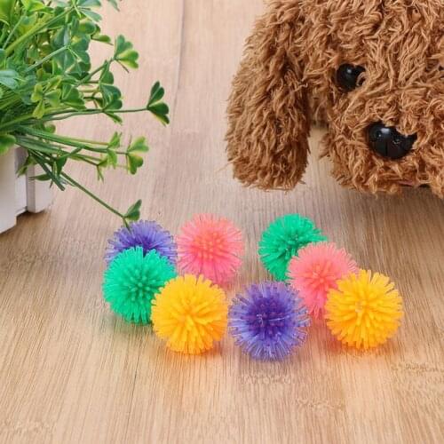 10Pcs/lot Funny Pet Cat Toys 3.5cm Soft TPR Cat Ball Cat Playing Toy for Cat Kitten Pet Chew Squeeze Color Random Sent