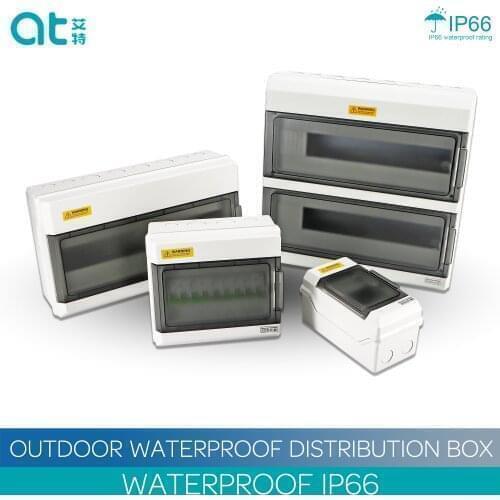 18 Ways IP66 PC Waterproof Distribution Box Switch Box Breaker Box With Busbar