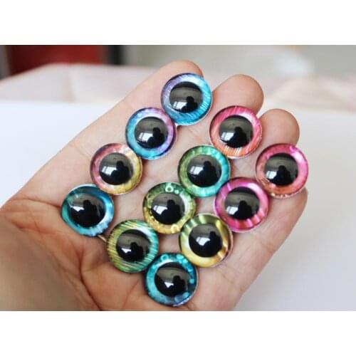 200pcs--L12 16mm short stem 3D CLEAR safety toy eyes &Fabric & washer--style option