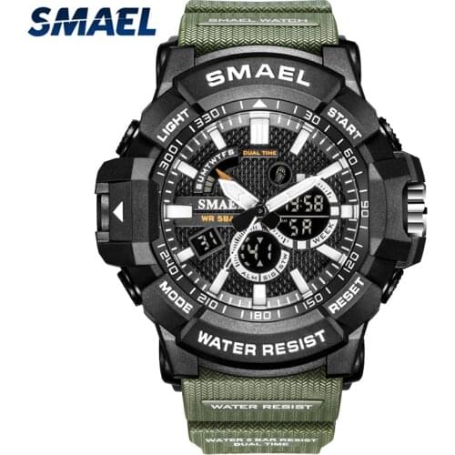 2020 NewMens Watches Multi-Functional Electronic Watch Outdoor Sports Dual-Display Waterproof Digital Watch 1809 Watch Military