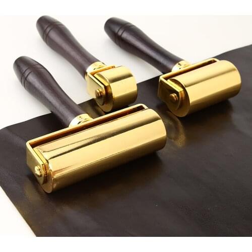 26/60/100mm DIY Leather Glue Edges Laminating Wheel Leather Craft Roller Craft Handmade Creaser Tool Golden Handwork Smoother