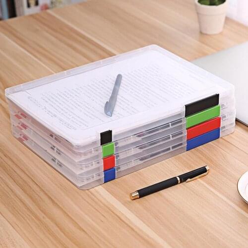 A4 A5 Portable Files Document Storage Box Plastic Sorting File and Office Folder Box School Organizing Q9T6