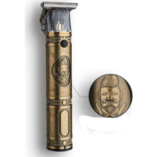 Cordless electric hair trimmer rechargeable hair clipper haircut machine beard trimmer hair cutter oil head white engraving 0mm