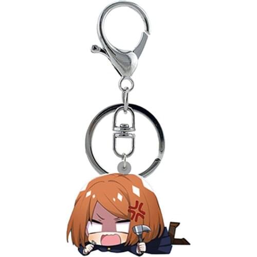 TAFREE Jujutsu Kaisen Acrylic Pendant keychains Itadori Yuji Fushiguro Megumi Figure Key Rings For Anime Fans Best 2021 Gifts