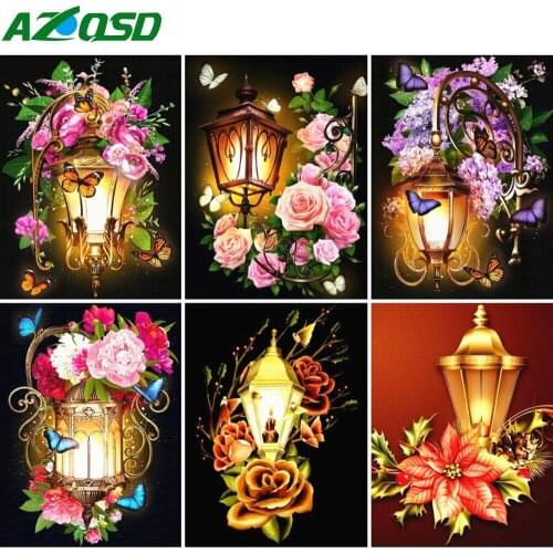 AZQSD Diamond Embroidery Butterfly Mosaic 5D Needlework Rhinestones Diamond Painting Flower Cross Stitch Home Decoration Gift
