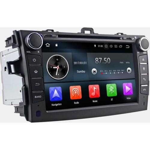 Eunavi 2 din Car dvd Android 9 Multimedia Player for Toyota Corolla 2007 2008 2009 2010 2011 radio gps stereo headunit 4G 64GB