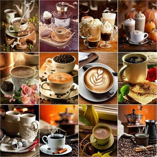 AZQSD 5D Diamond Painting New Arrivals Coffee CupsHome Decor Needlework Diamond Mosaic Cross Stitch Kits Handmade Gift