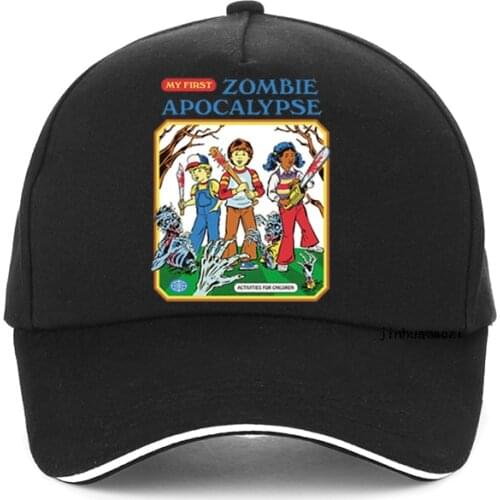 My First Zombie Apocalypse Satan Horror Baseball cap Men Funny Demon Grim Reaper Graphic hip hop hat Demon Satan hats