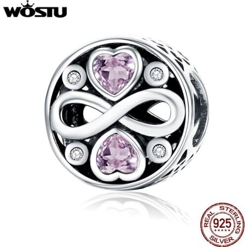 WOSTU Hot Sale 925 Sterling Silver Our Forever Love Beads Fit Original Charm Bracelet DIY Jewelry Lover Gift CQC240