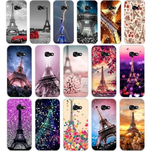 100Paris Eiffel Iron Tower For Samsung Soft Silicone Tpu Cover phone Case for Samsung a3 a5 a6 plus a7 a8 a9 star lite s 6 7 8 9