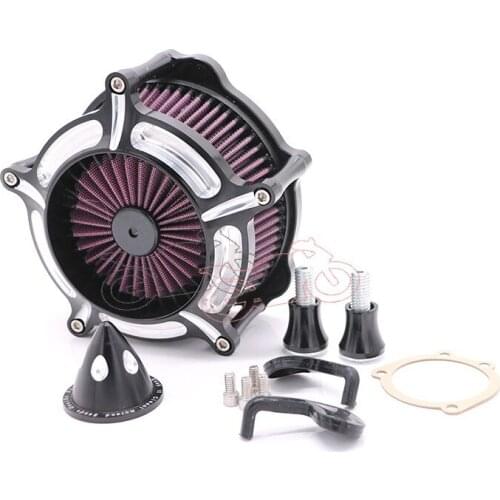 Black Motorcycle Air Filter Crafts Cleaner Filter For Harley Road King Gliding Softail Touring Street Glide CVO 2008-2018 up