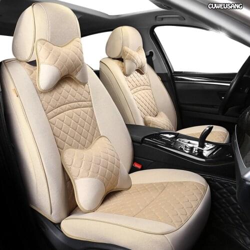CUWEUSANG Custom FLAX car seat covers set For Acura MDX RDX RL TL ILX CDX TLX-L Automobiles Seat Covers car seats