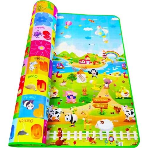 Baby Crawling Play Mat 2*1.8 Meter Children Mat Rug Kids Developing Carpets Children Double-Side Climb Pad Baby Game