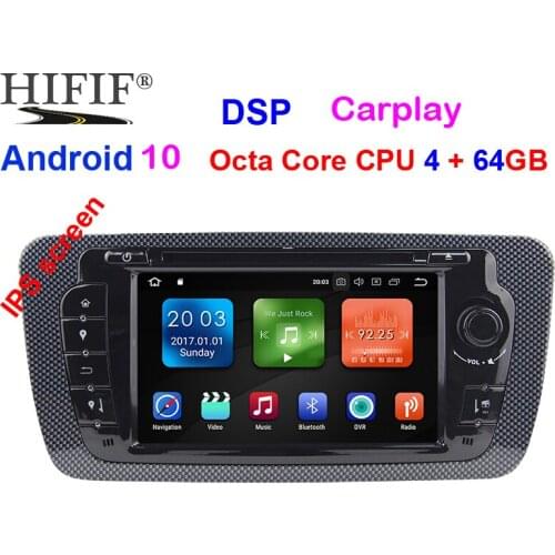 DSP IPS Car Multimedia dvd GPS navigation 2 din Android 10.0 For Seat Ibiza SportCoupe Ecomotive Cupra 2009-2013 auto Radio