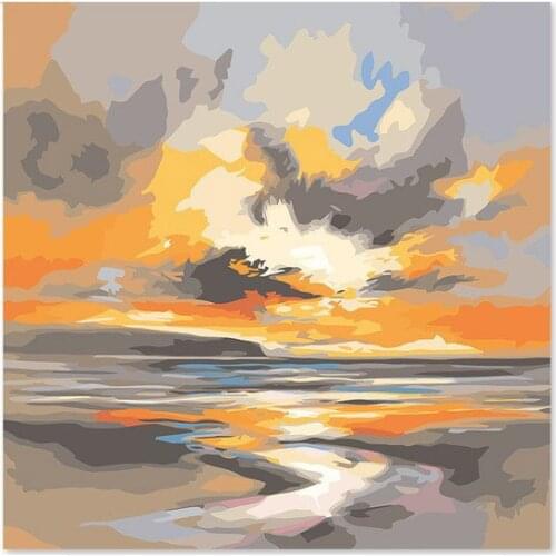 His description of regional color painting acrylic pictures digital abstract sky