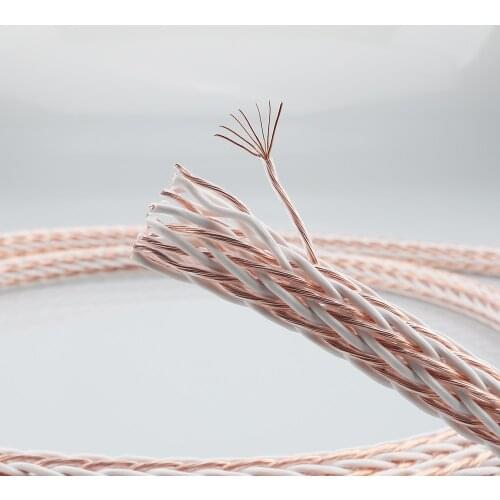 24 cores 12TC High Purity OCC Wire Speaker Cable Power Cord For Speaker Amplifier CD DVD Player Turntable