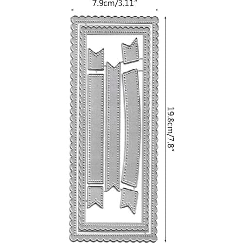 Lace Frame Background Set Carbon Steel Cutting Dies DIY Scrapbooking Photo Album Embossing Paper Cards Making Stencil R7UB