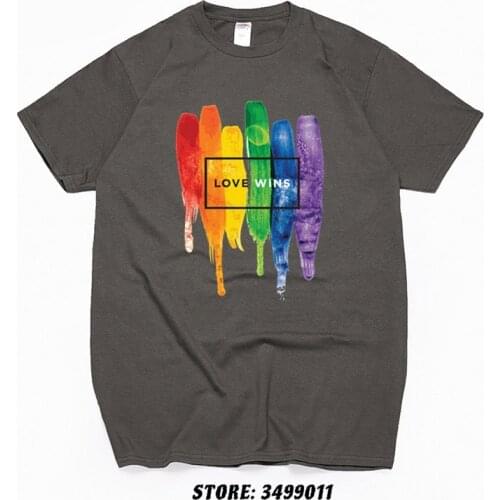 Coupons Mens Tops T Shirt Pride Lgbt Gay Love Lesbian Rainbow Tshirt Camisas Hombre Aesthetic T-Shirt Harajuku Man