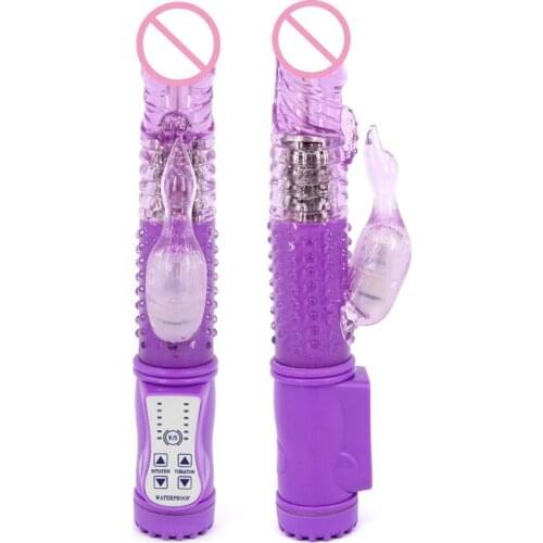 Massage Stick G-Spot Vibrators, Vibration and Rotation Massager, Multi Function Penis