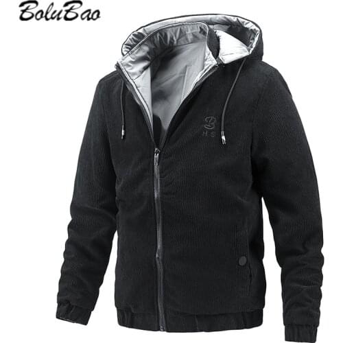 BOLUBAO Brand Men Wear Hooded Jacket Men Casual Detachable Ventilating Double-sided Coats Winter New Fashion Coats Jacket Male